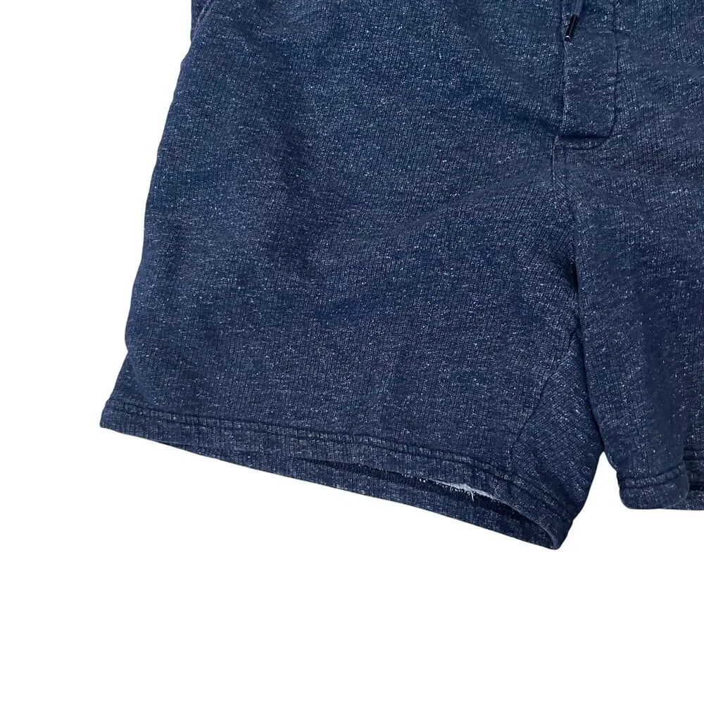 Patagonia Heather Blue Organic Cotton Blend Drawstring Athletic Shorts Mens XL